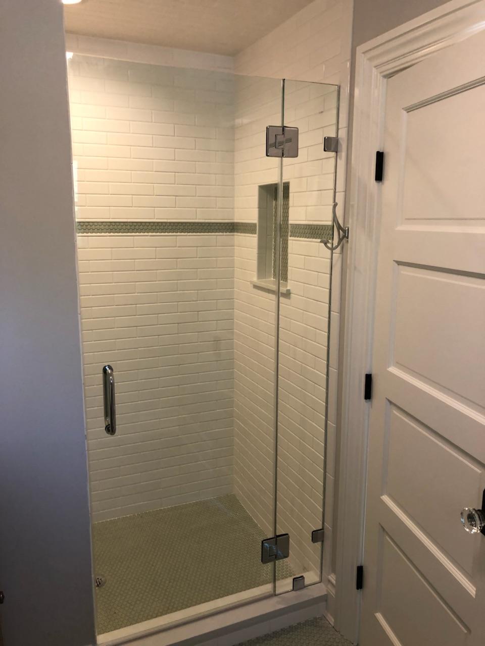 Custom Frameless Glass Shower Door by Simply Elegant