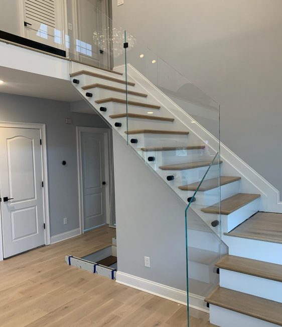 Custom Frameless Glass Stair Railings by Simply Elegant