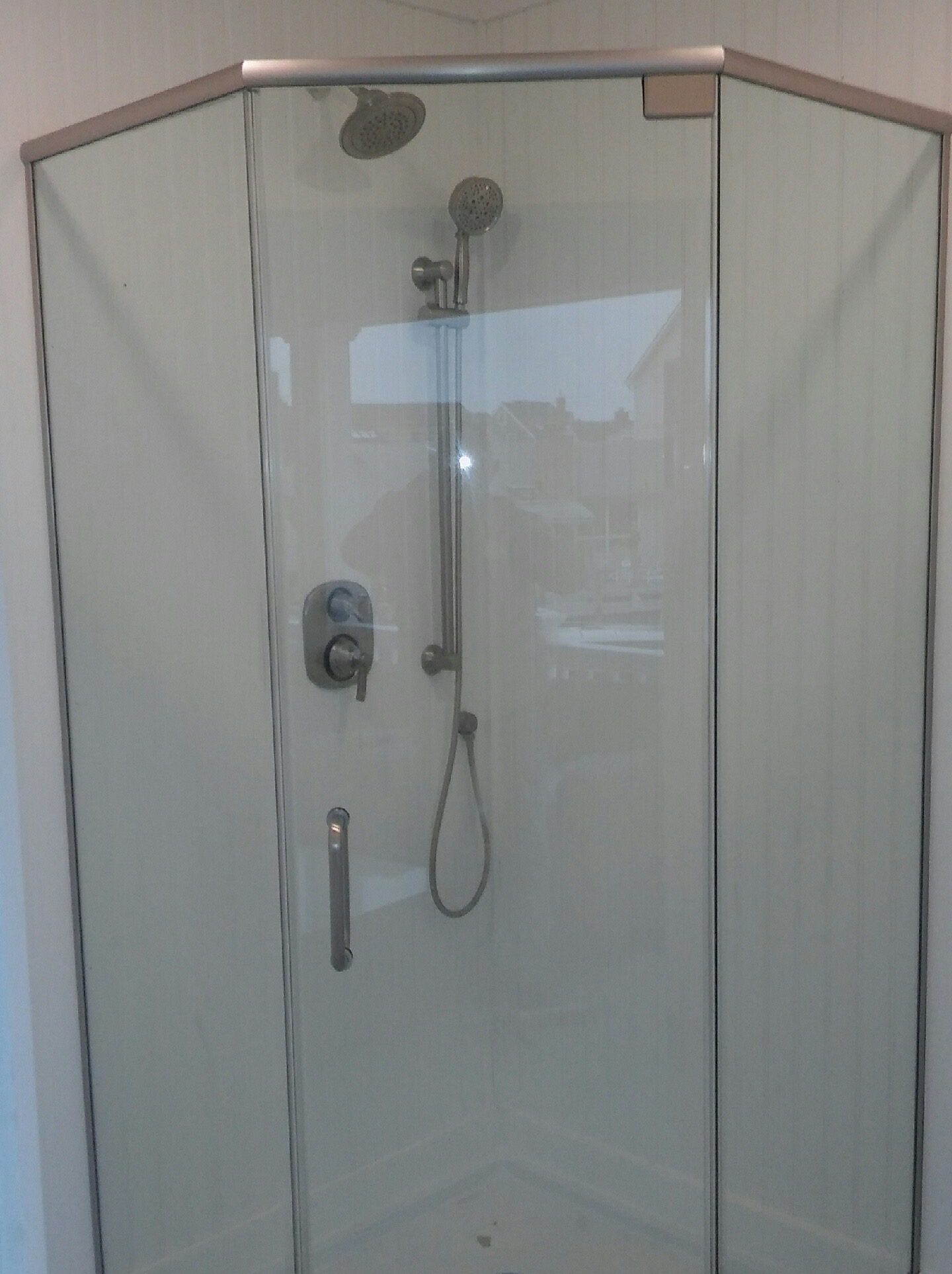 Frameless Neo-Angle Shower Doors for Corner Shower by Simply Elegant